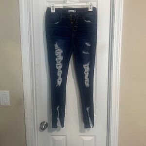 Rue21 dark blue ripped jeans